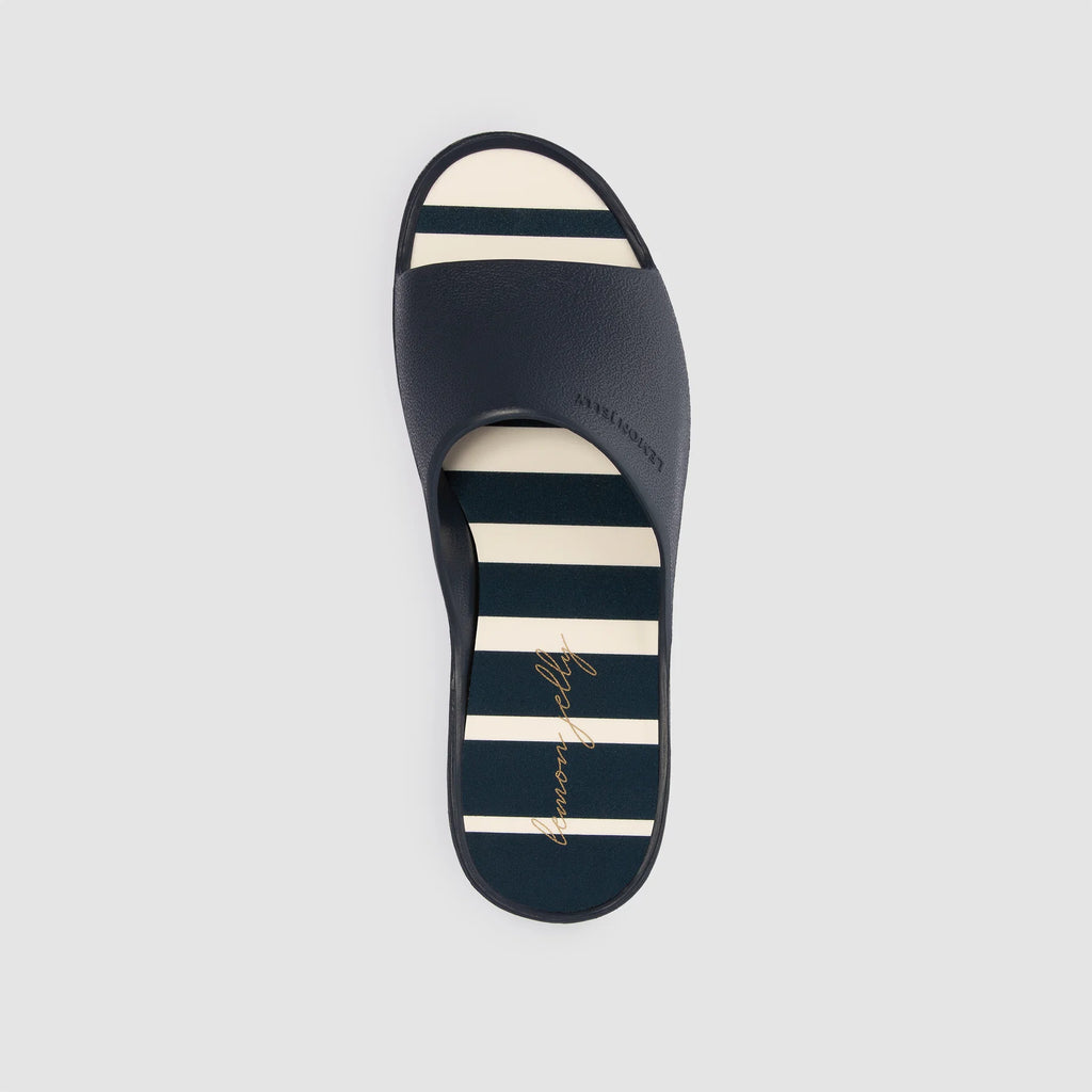 Navy Solis Platform Sandal