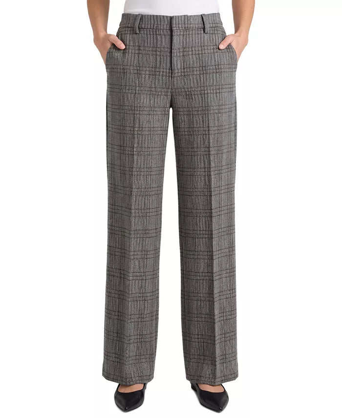 Herringbone Plaid Trousers