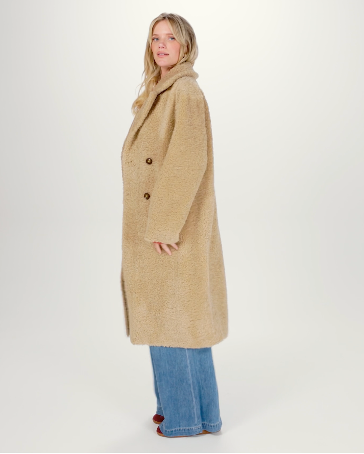Long Bonded Fur Coat