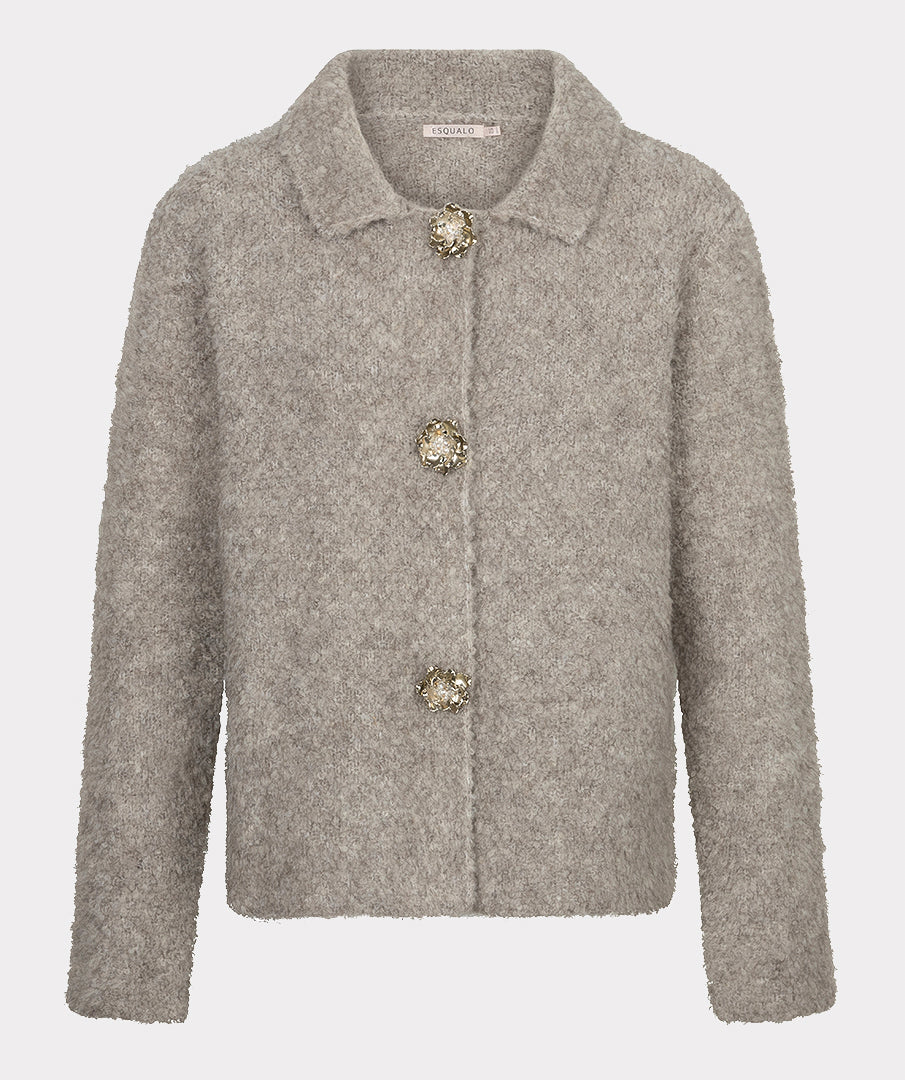 Cardigan with Flower Button