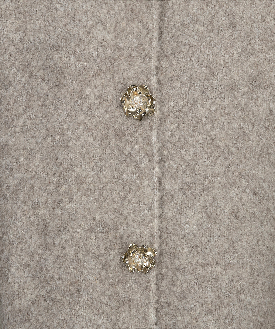 Cardigan with Flower Button