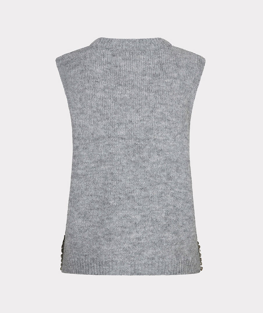 Sweater Vest Embellished with Diamonds
