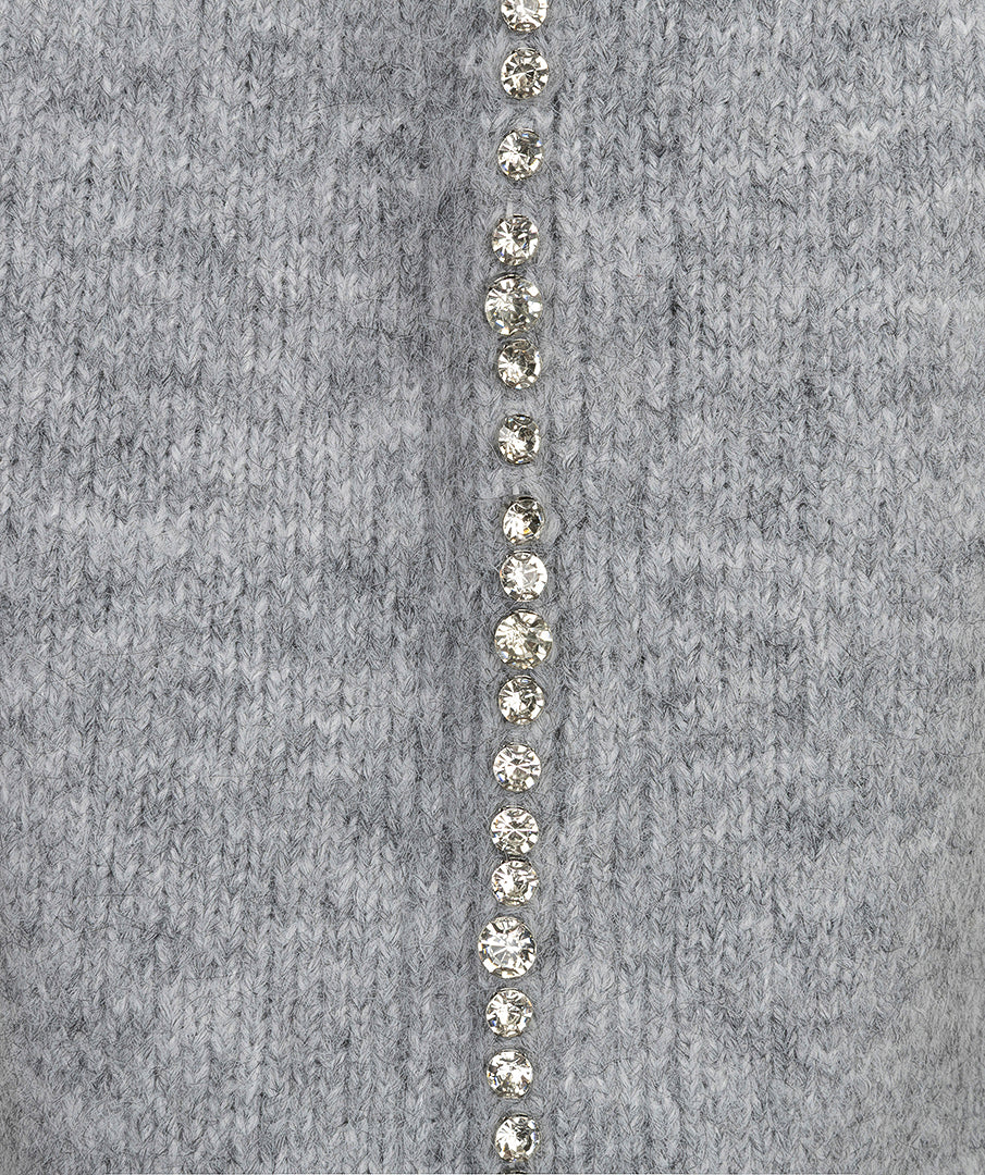 Sweater Vest Embellished with Diamonds