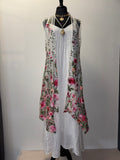 Embroidered Mesh Duster Jacket