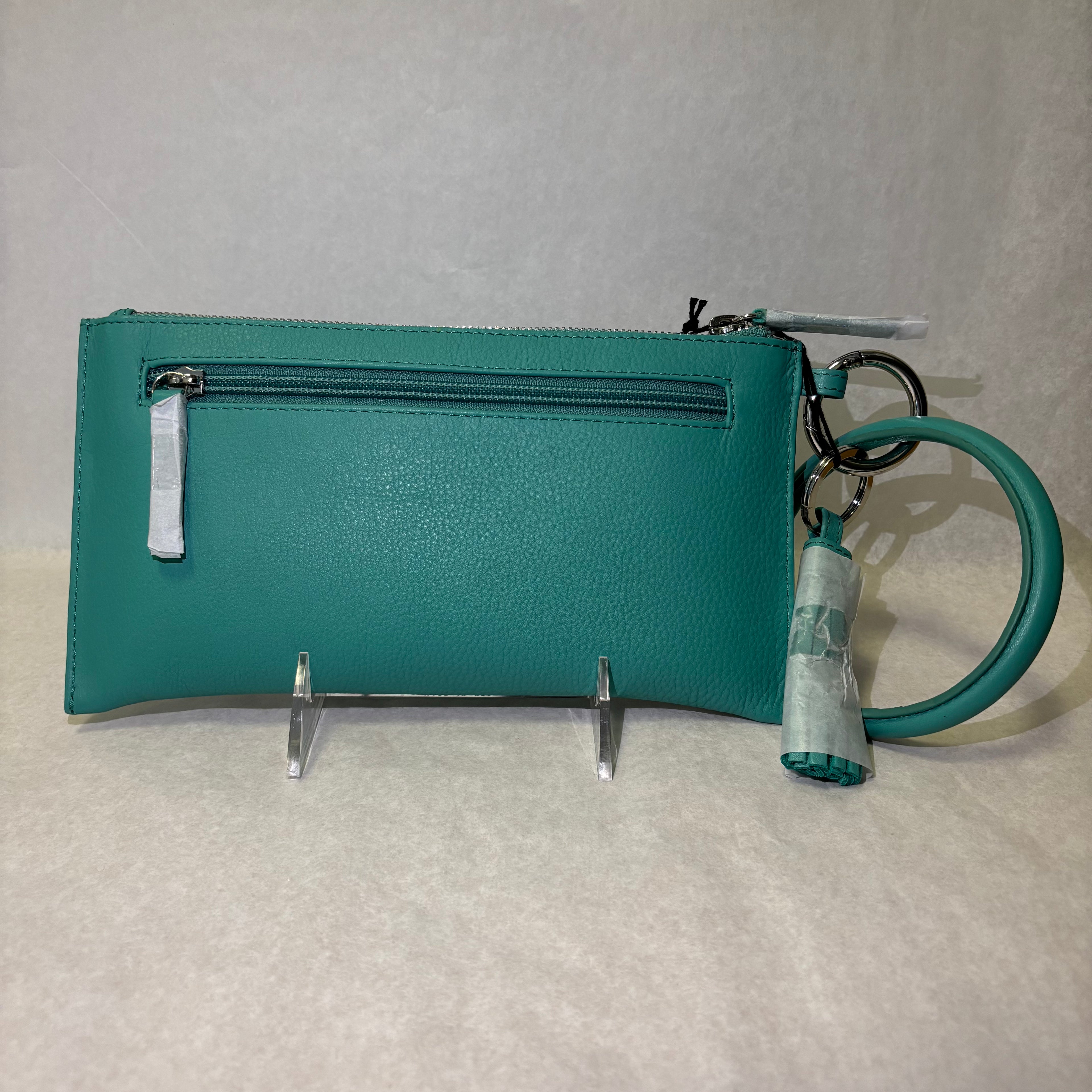 Genuine Leather Wristlet Clutch