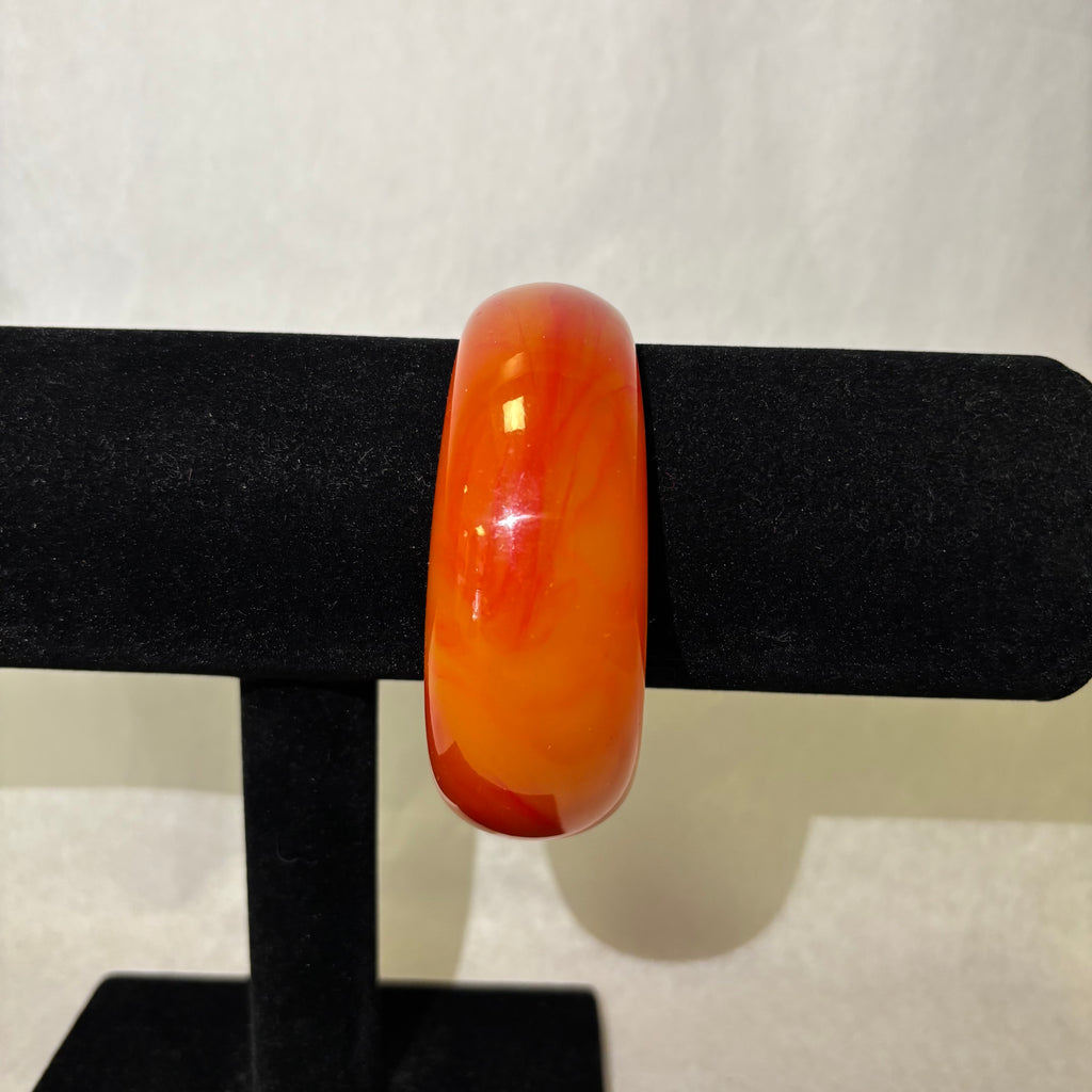 Orange 'Tortoise Shell' Resin Bangle