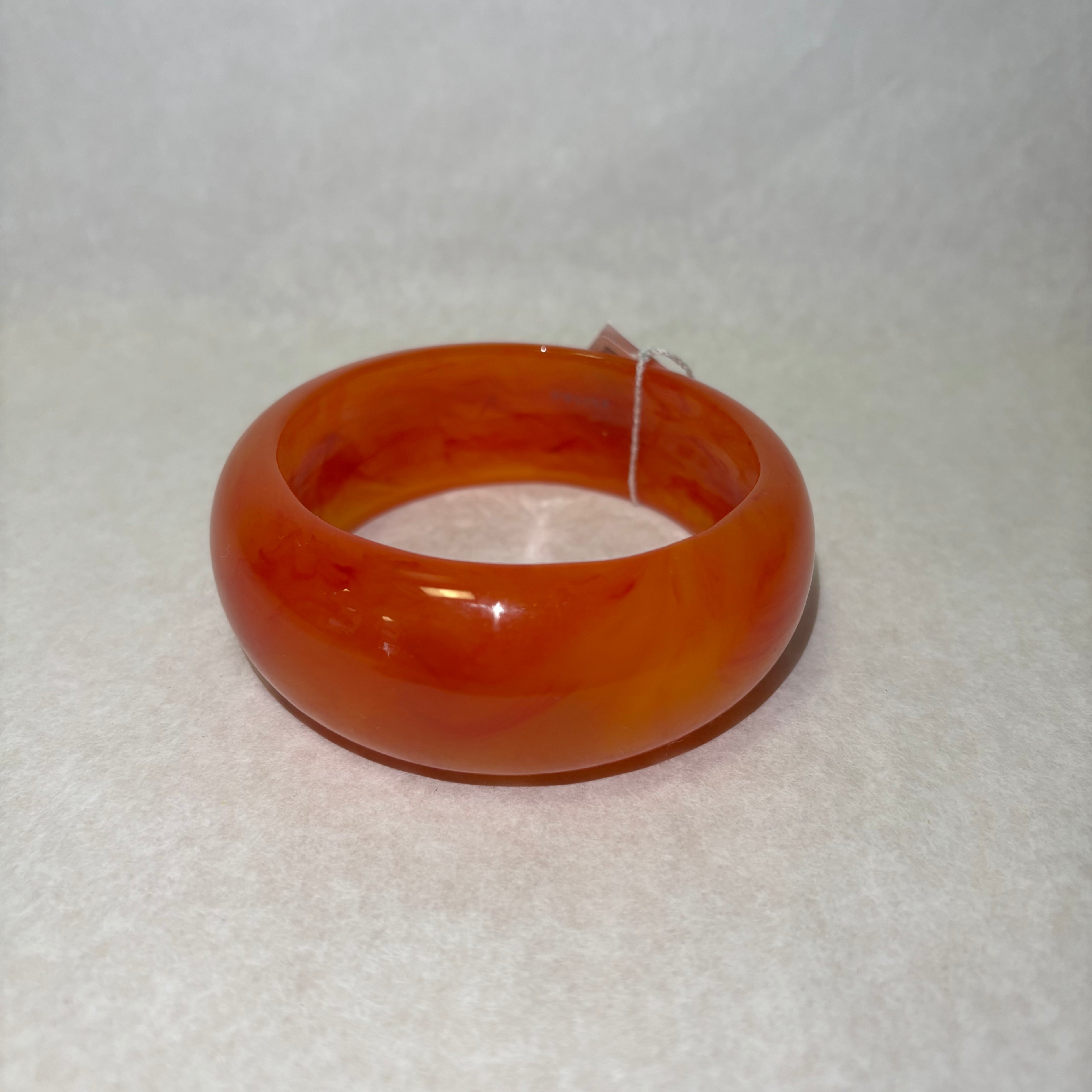 Orange 'Tortoise Shell' Resin Bangle