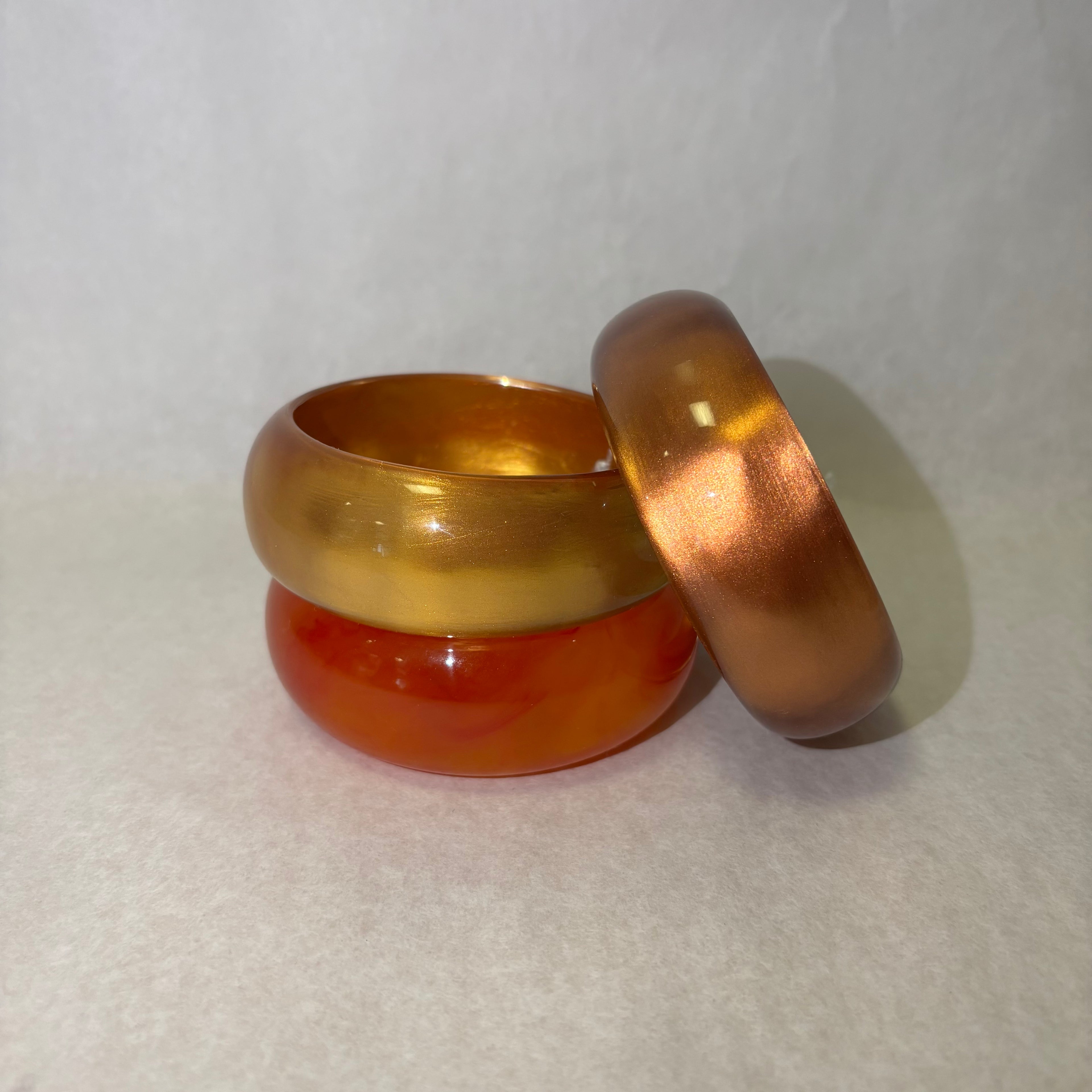 Gold Metallic Resin Bangle