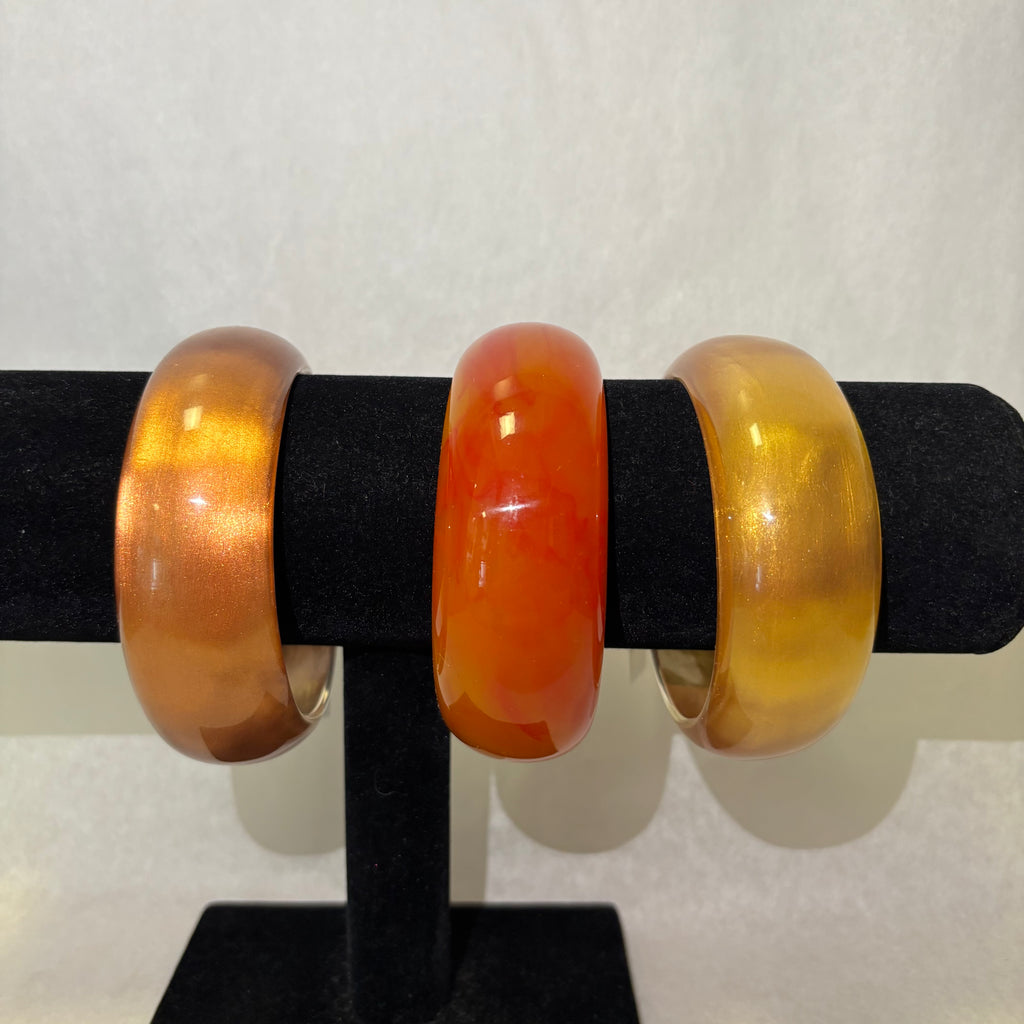 Gold Metallic Resin Bangle