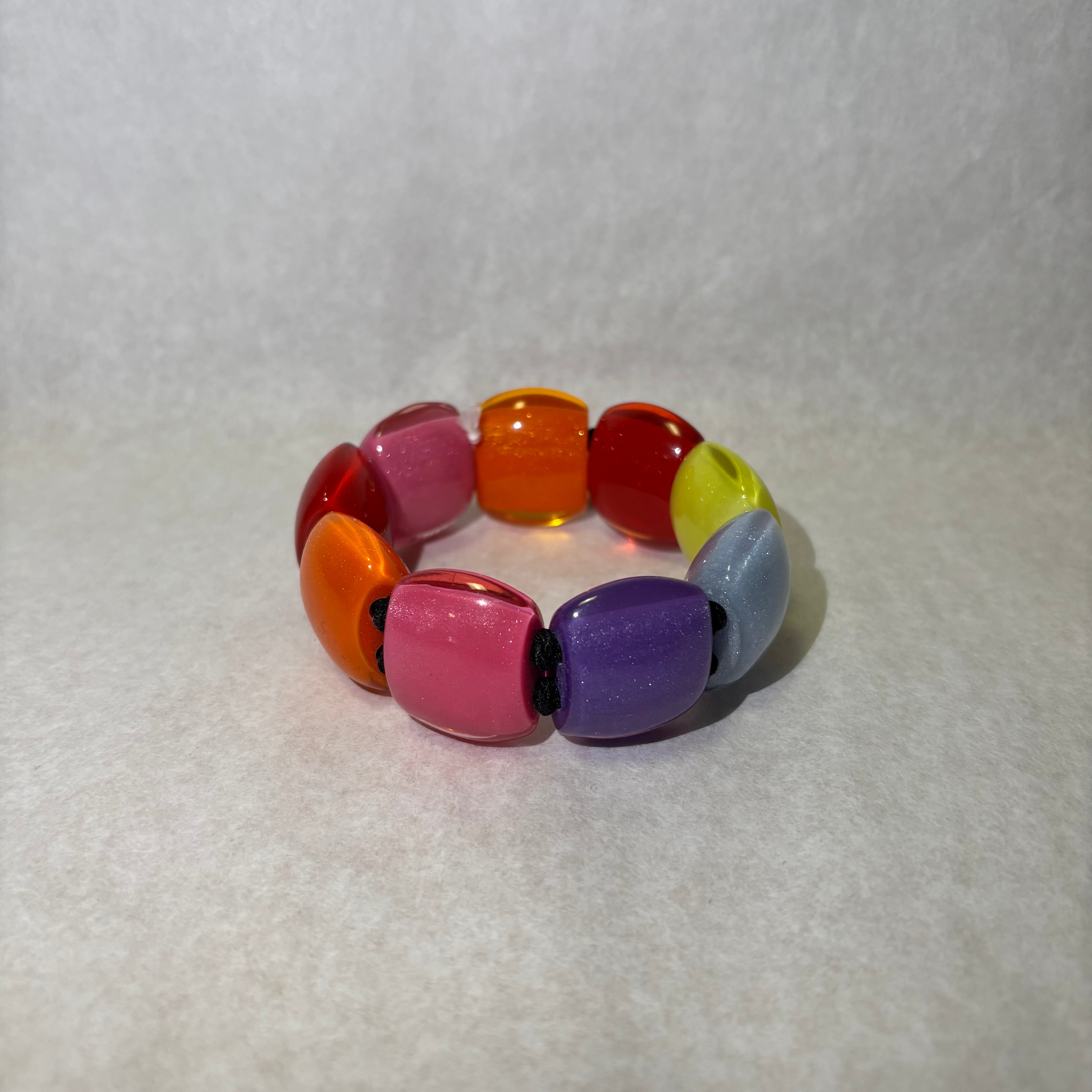 Multi-colored Resin Stretch Bracelet