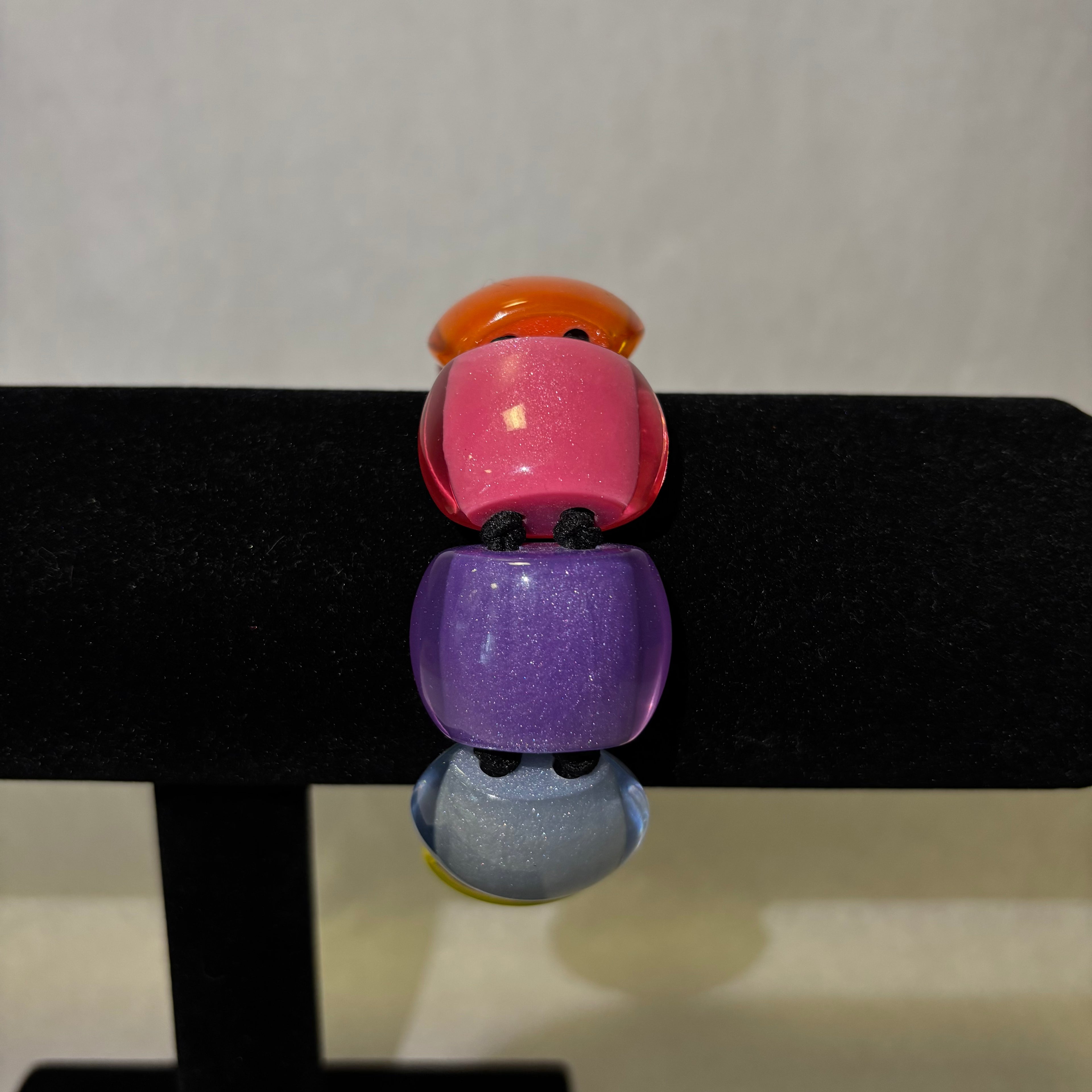 Multi-colored Resin Stretch Bracelet