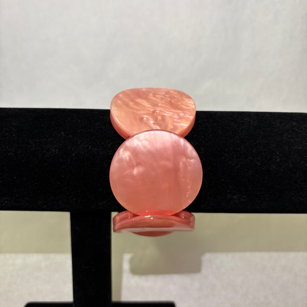 Resin Disk Stretch Bracelet