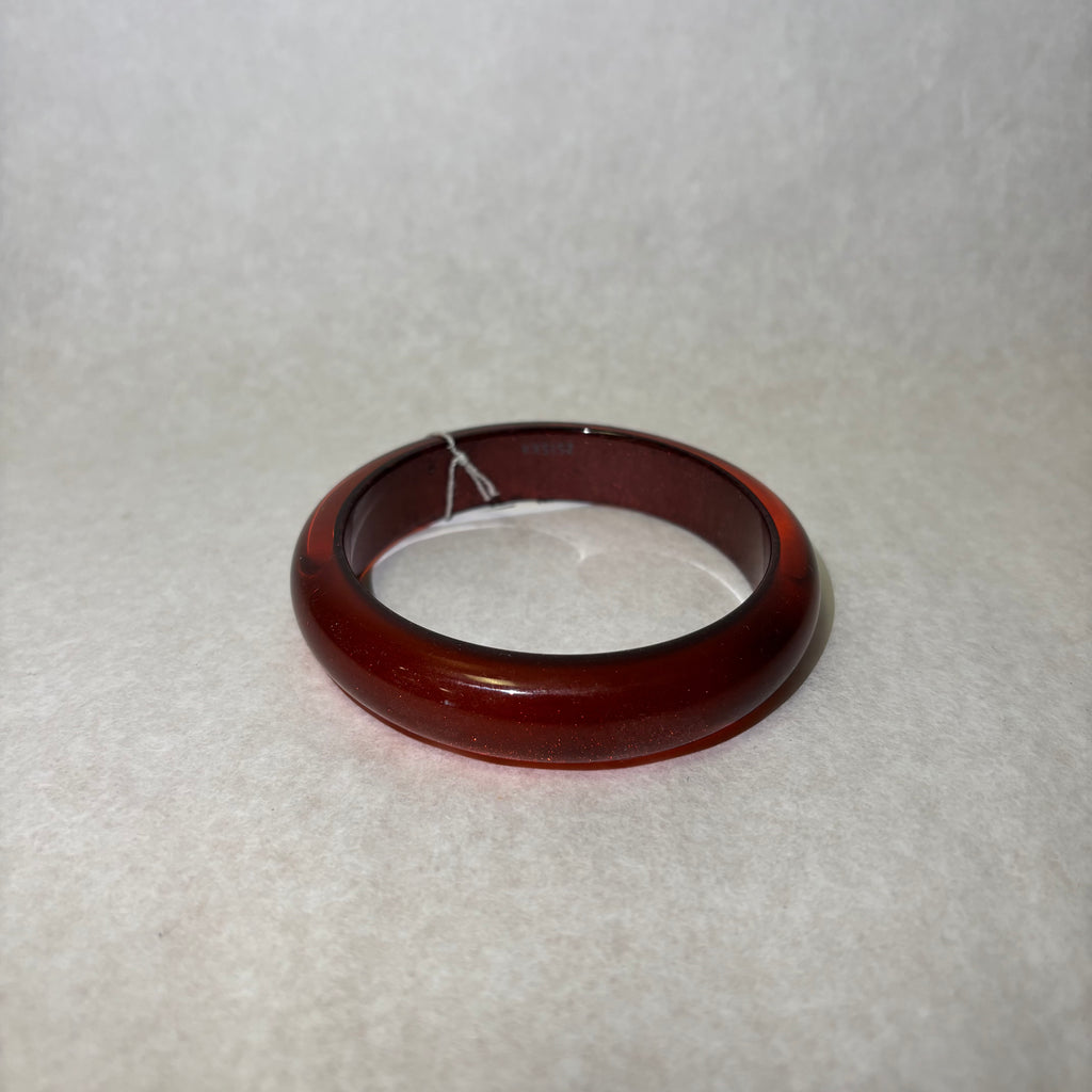 Deep Rust Polished Resin Bangle