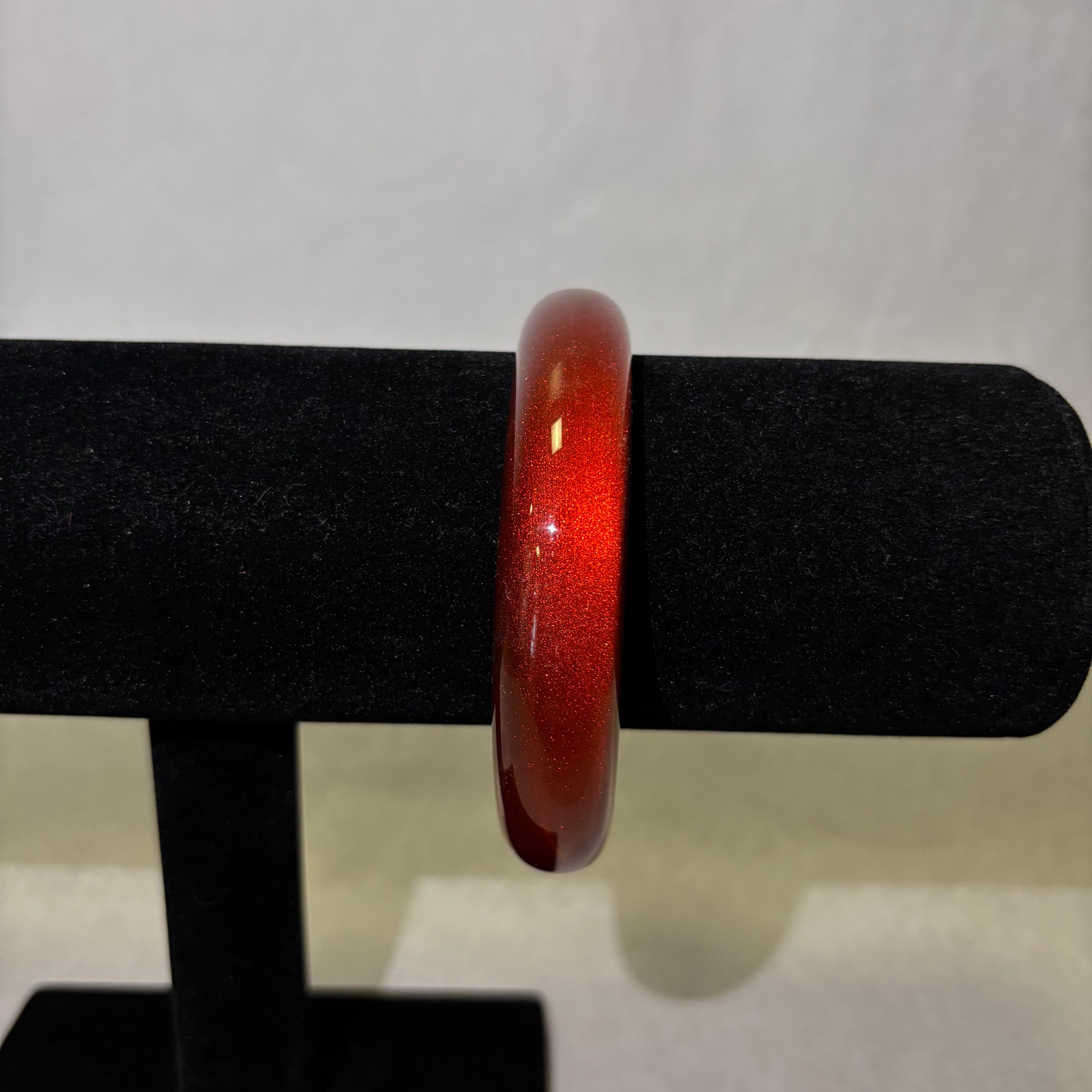 Deep Rust Polished Resin Bangle