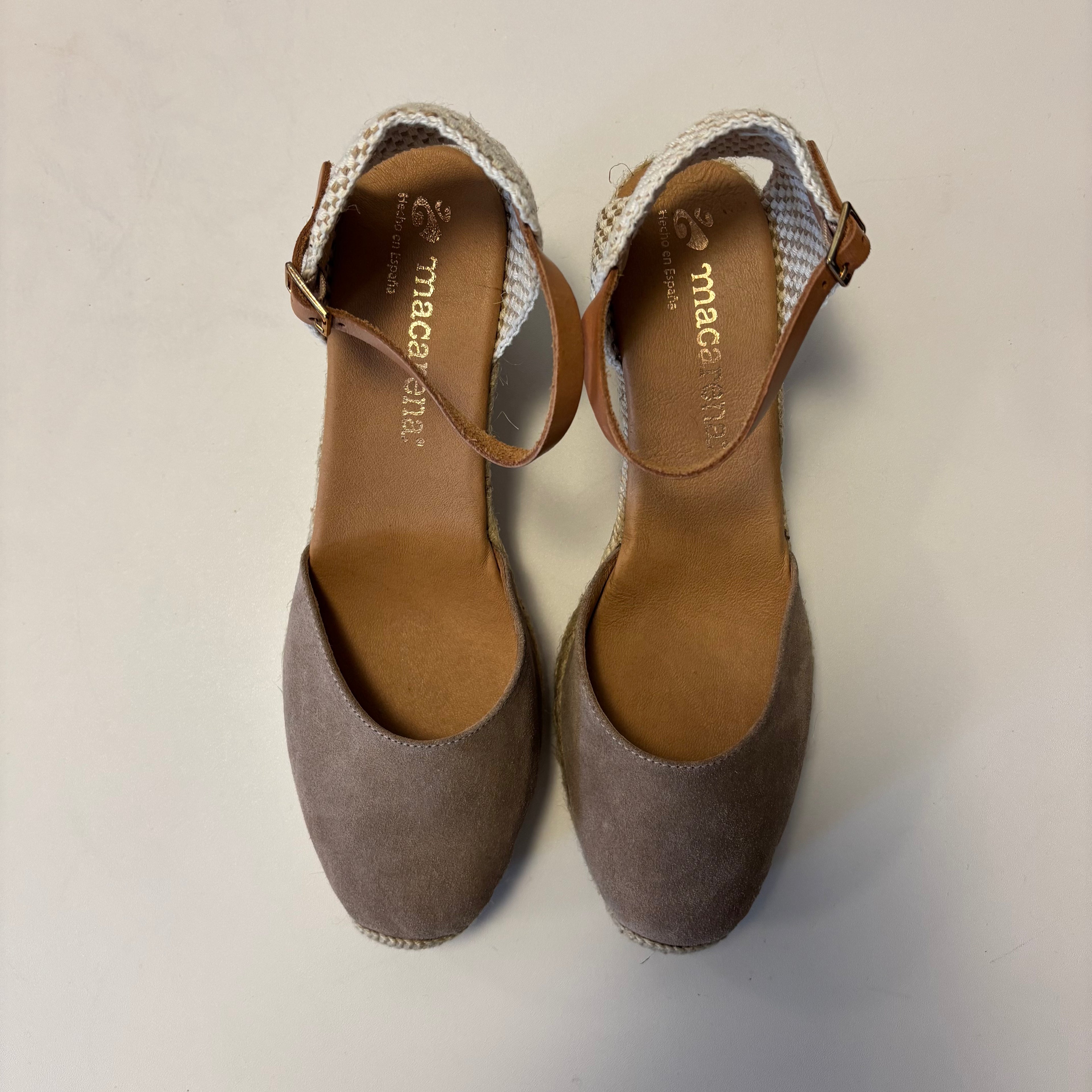 Taupe Wedge Espadrilles