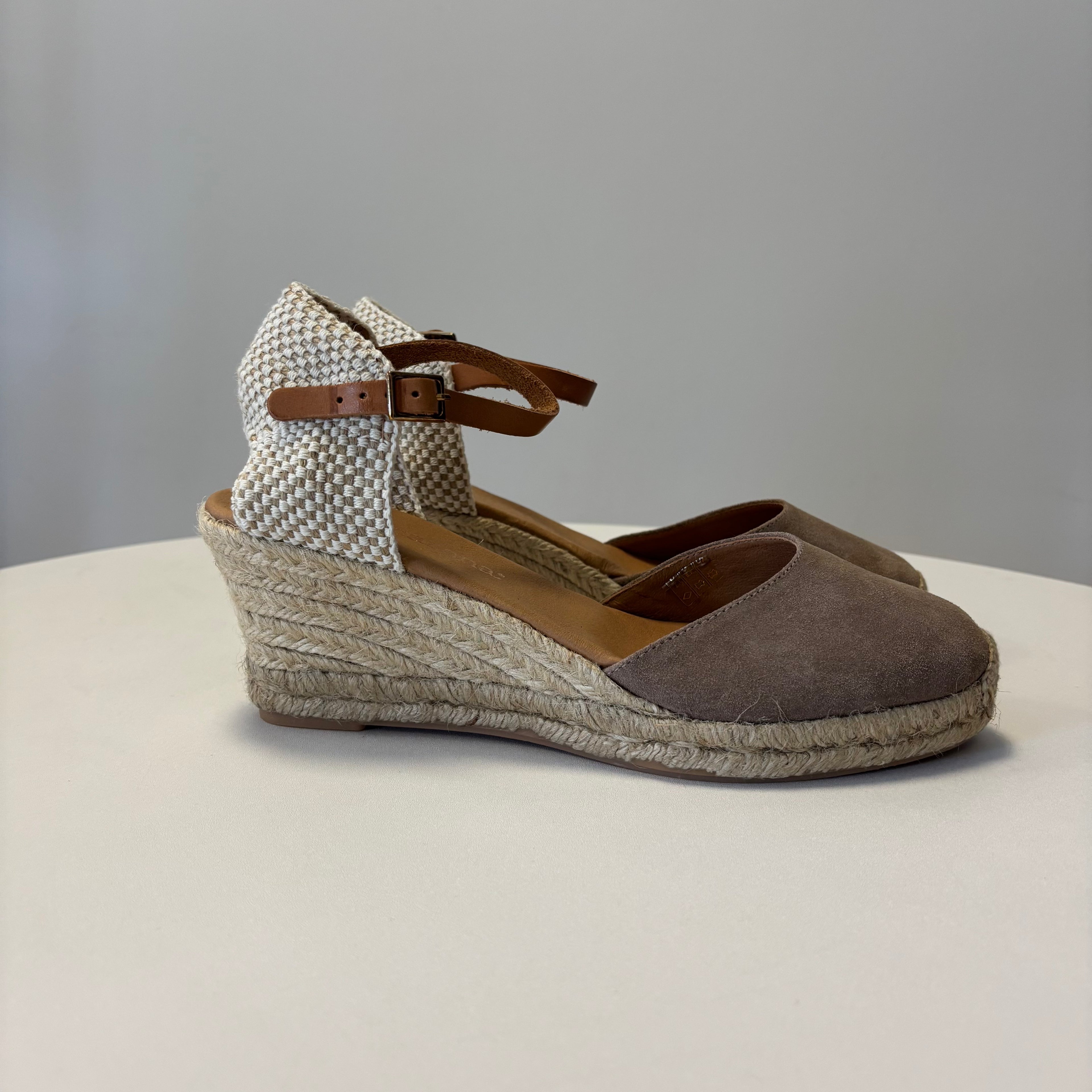 Taupe Wedge Espadrilles