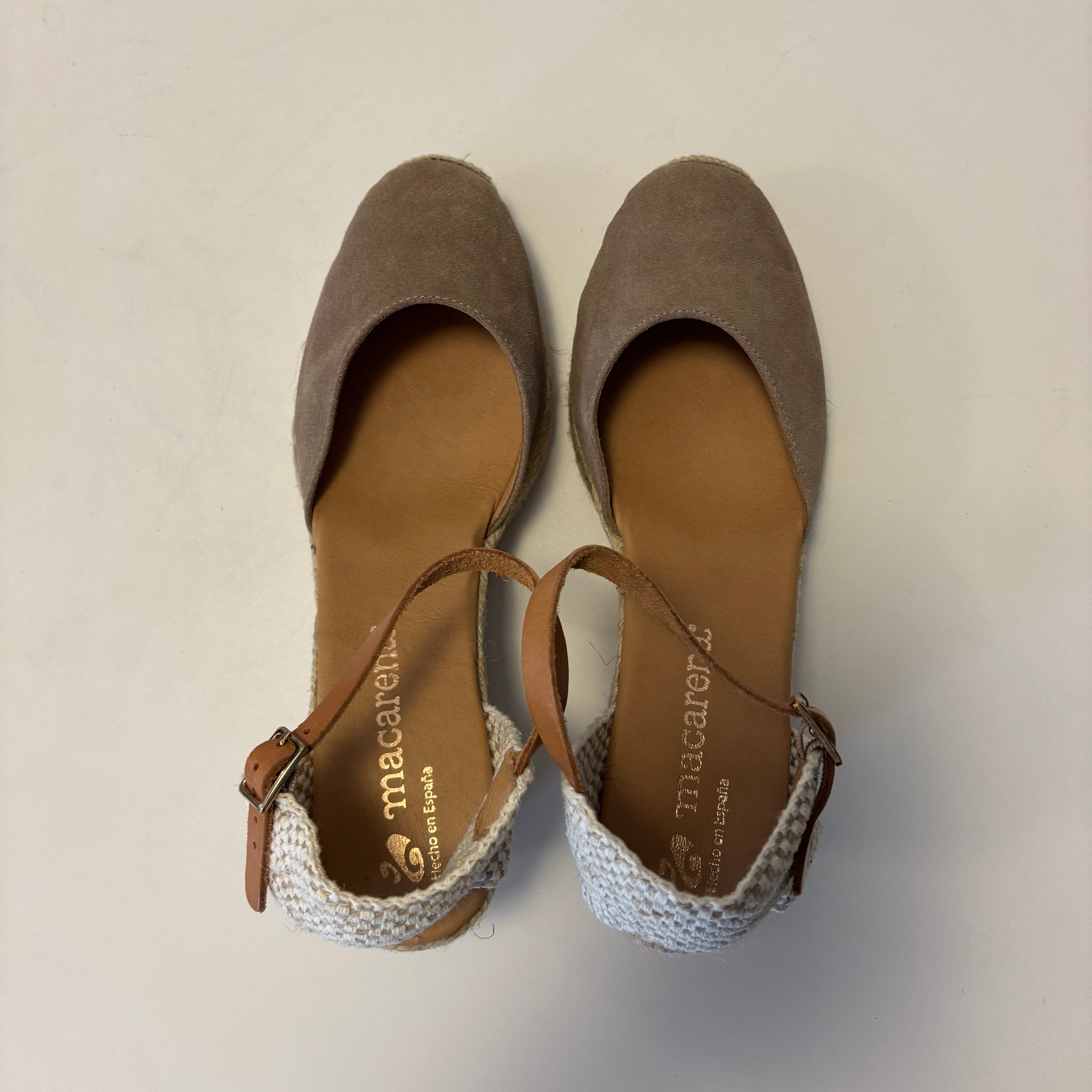 Taupe Wedge Espadrilles