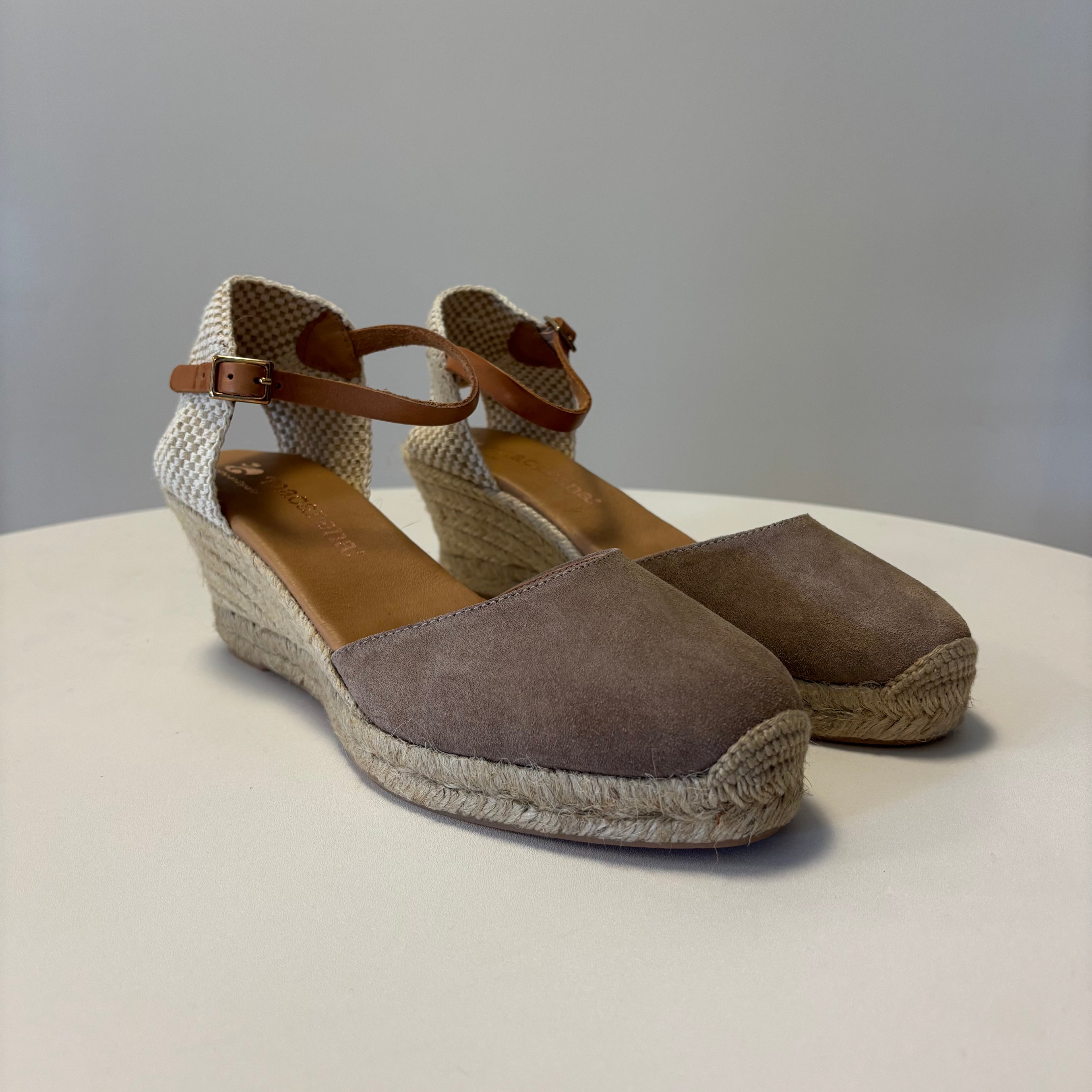 Taupe Wedge Espadrilles