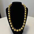 Gold Beaded Toggle Necklace