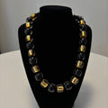Black and Gold Beaded Necklace