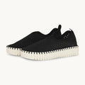 Black Platform Tulip Flats