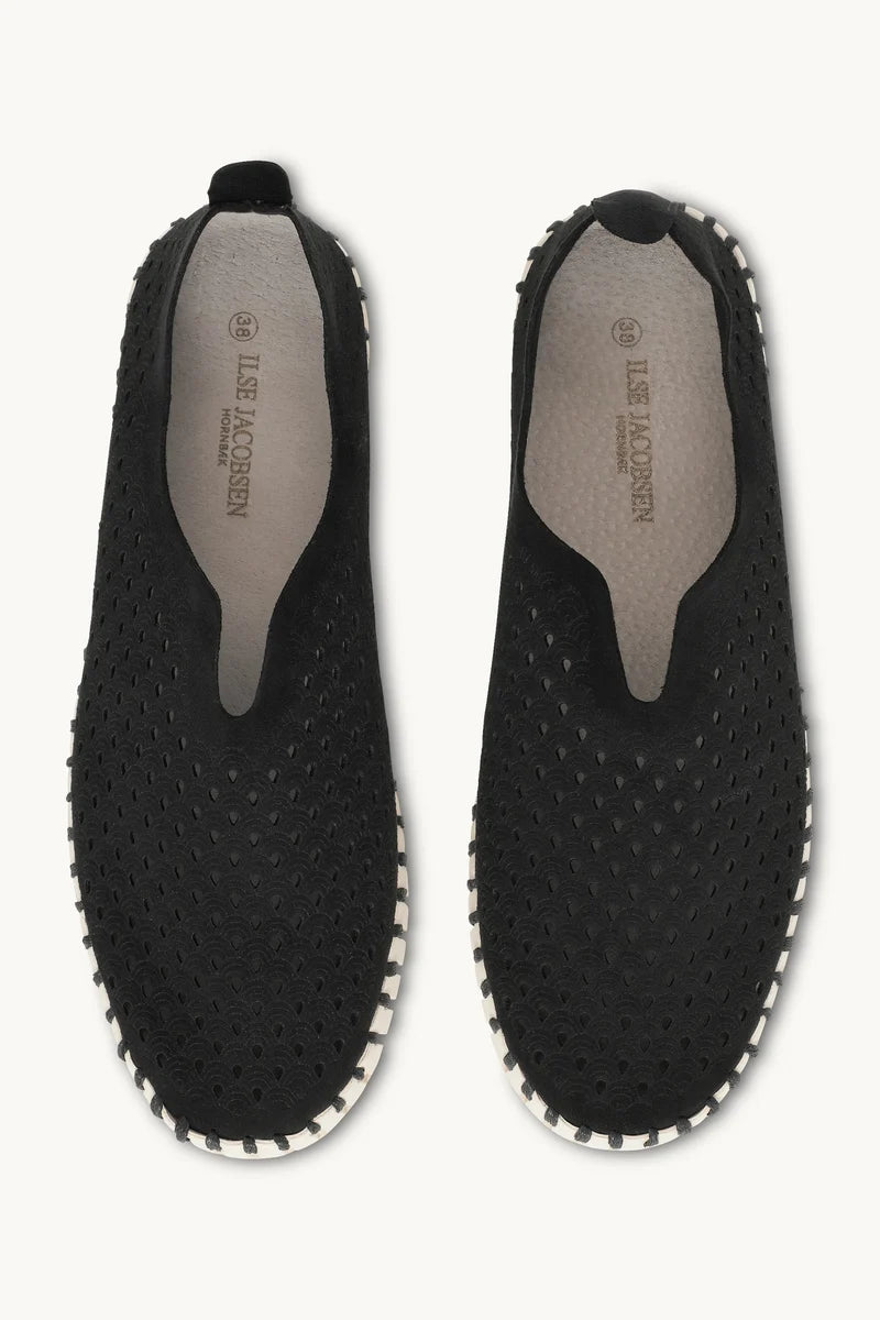 Black Platform Tulip Flats