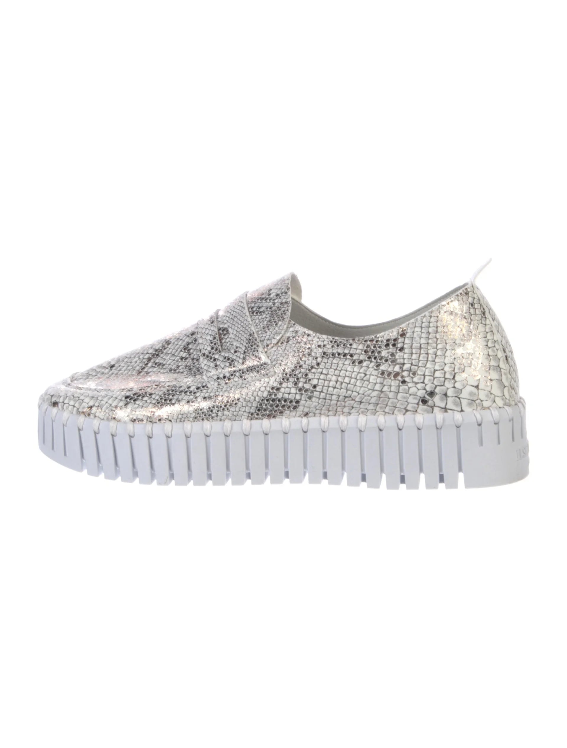 White Suede Animal Print Sneakers