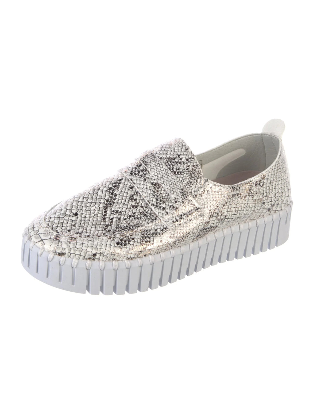 White Suede Animal Print Sneakers