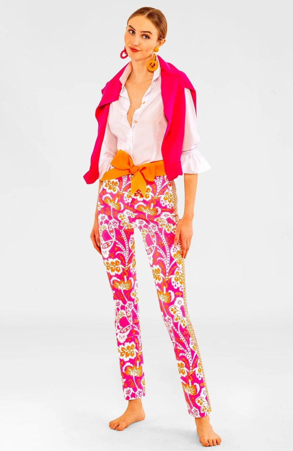 Pink/Orange Gripeless Pull On Pants
