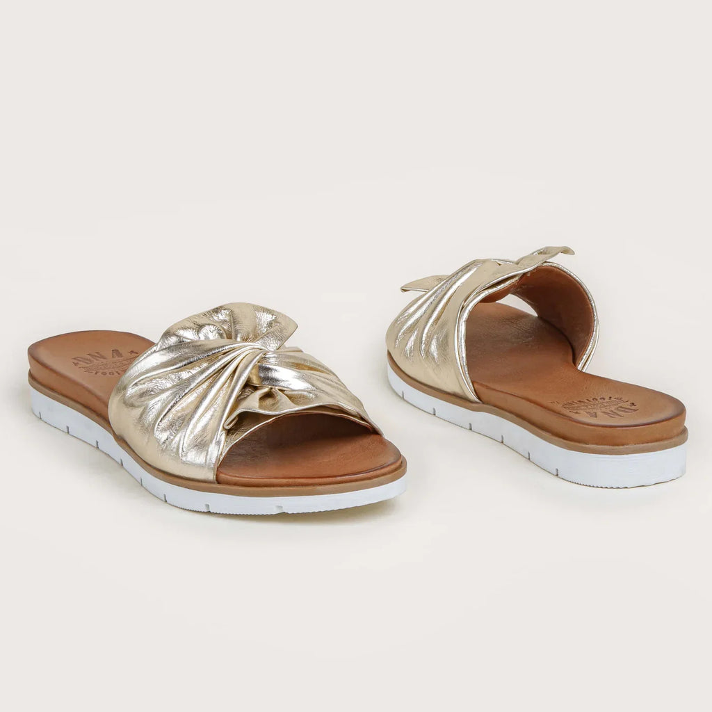 Metallic Gold Poly Slides