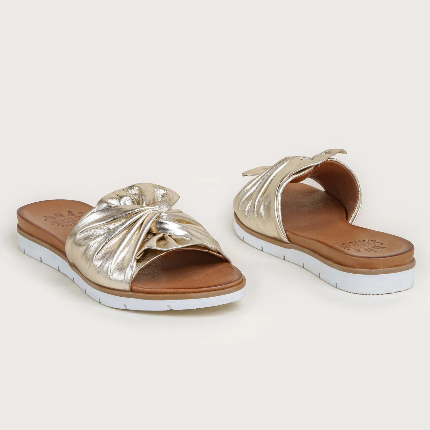 Metallic Gold Poly Slides