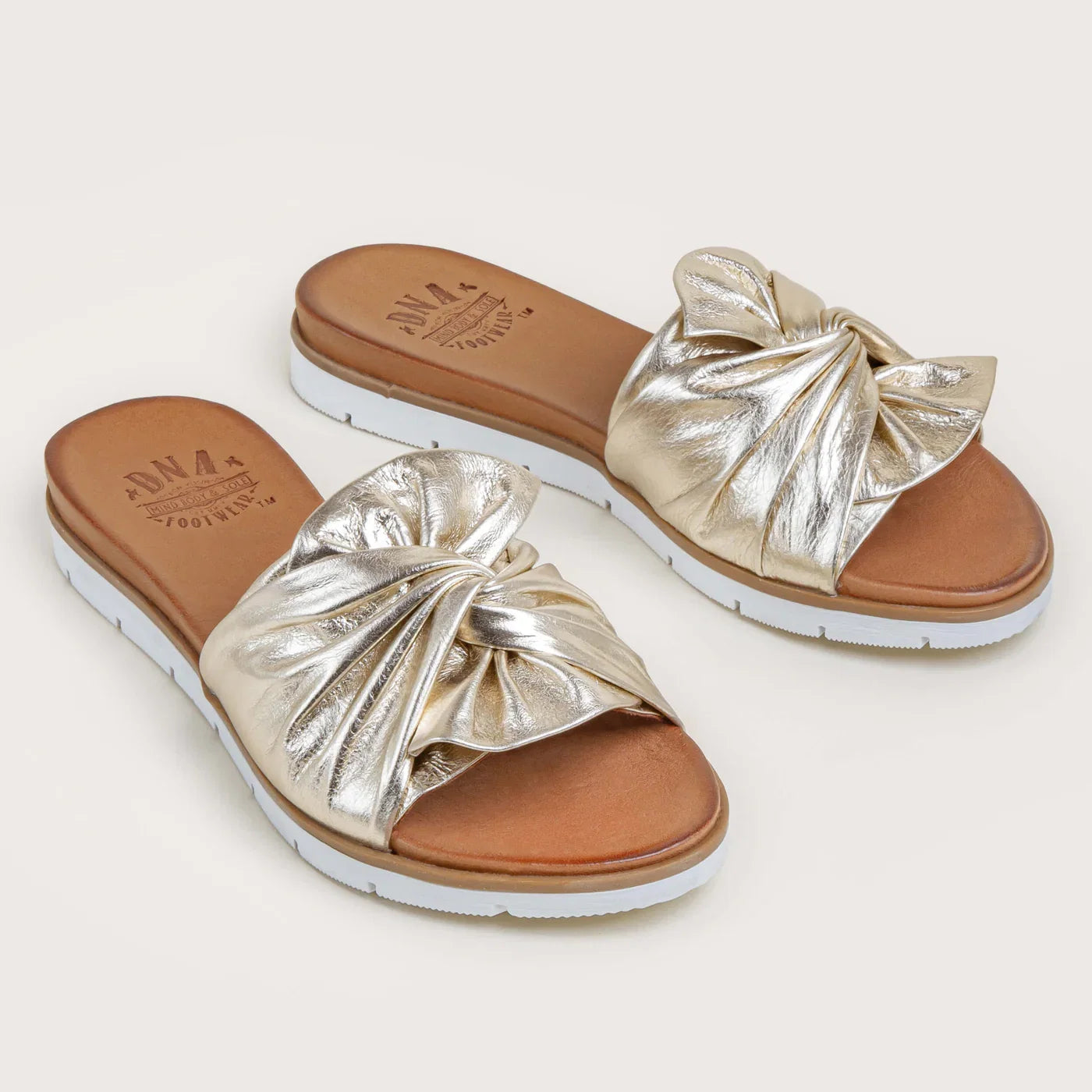 Metallic Gold Poly Slides