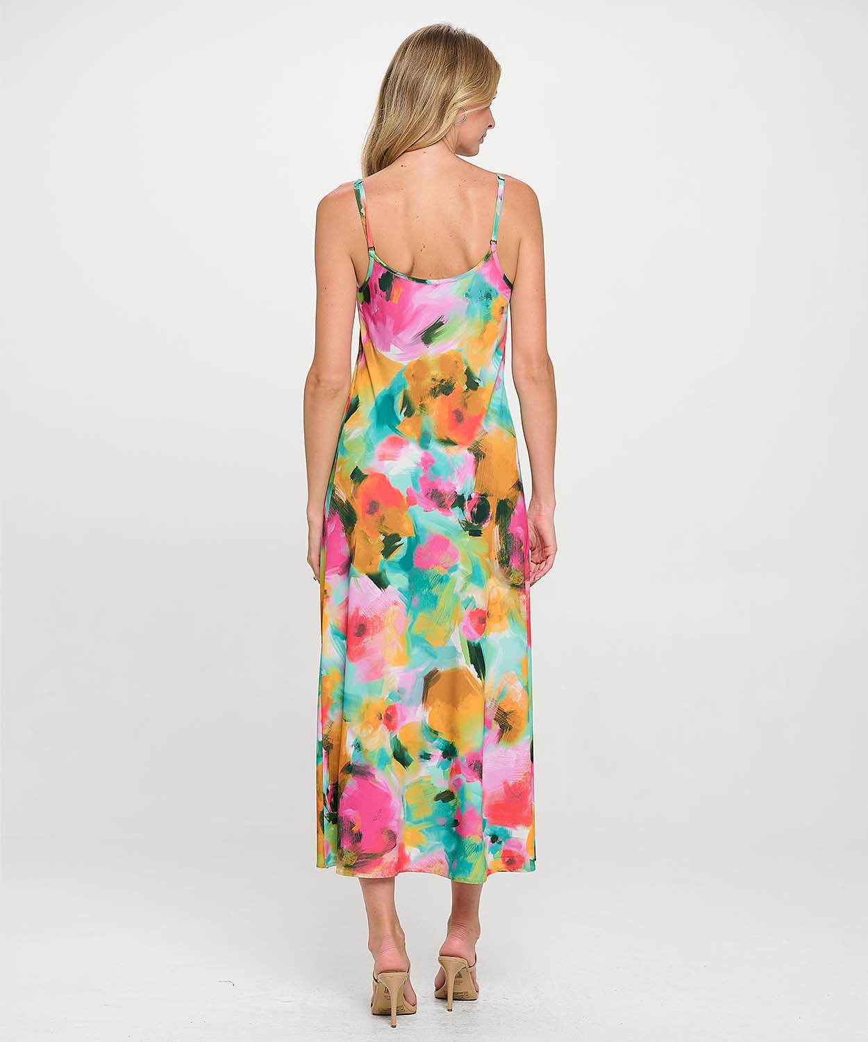Floral Spaghetti Strap Maxi Slip Dress