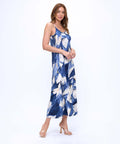 Blue Spaghetti Strap Maxi Slip Dress