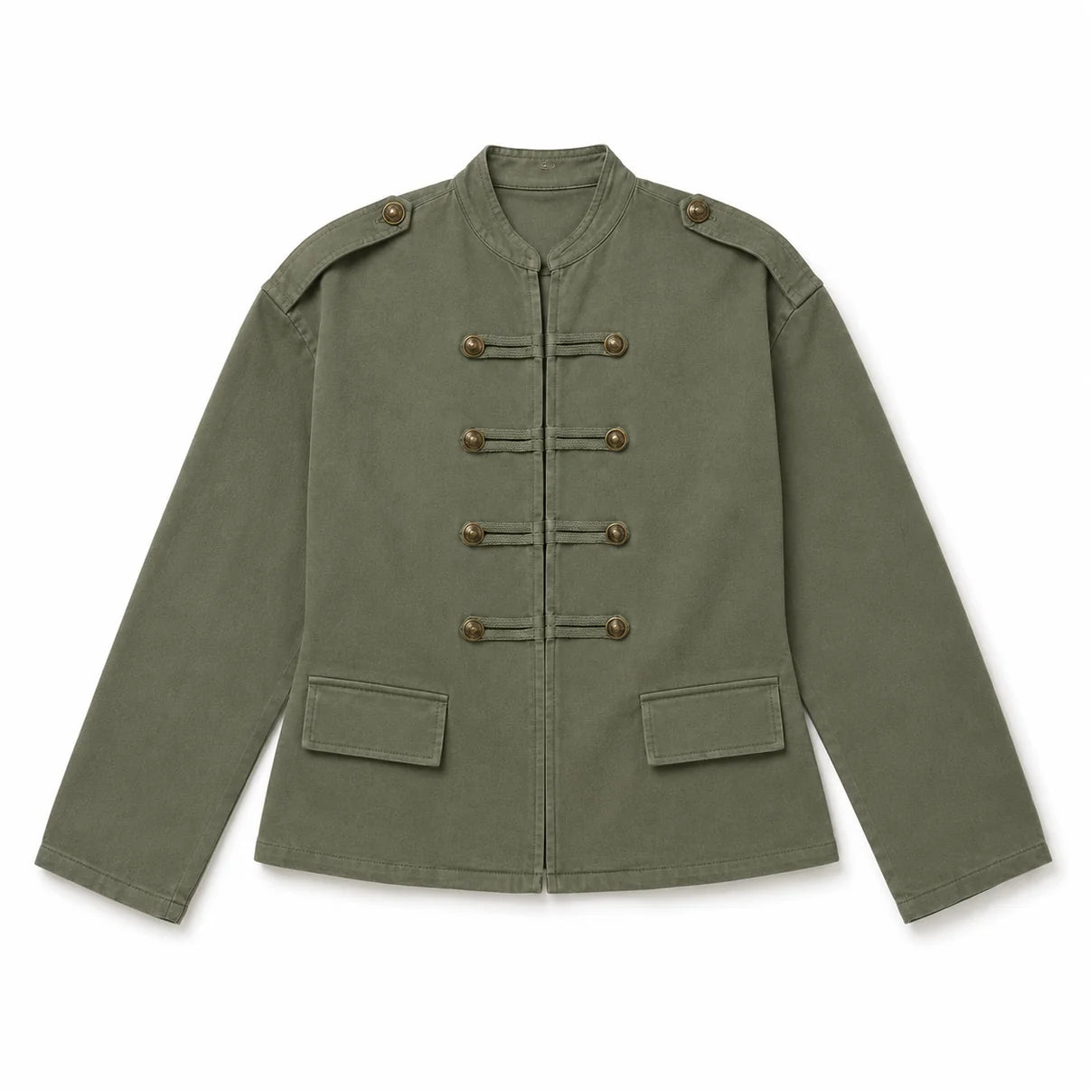 Military Green Band Jacket